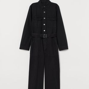 H&M conscious Black Denim Jumpsuit